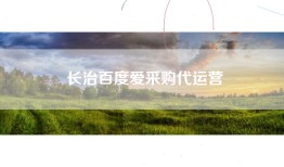长治百度爱采购代运营