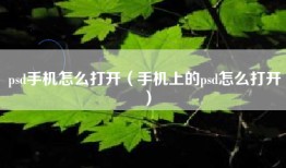 psd手机怎么打开（手机上的psd怎么打开）